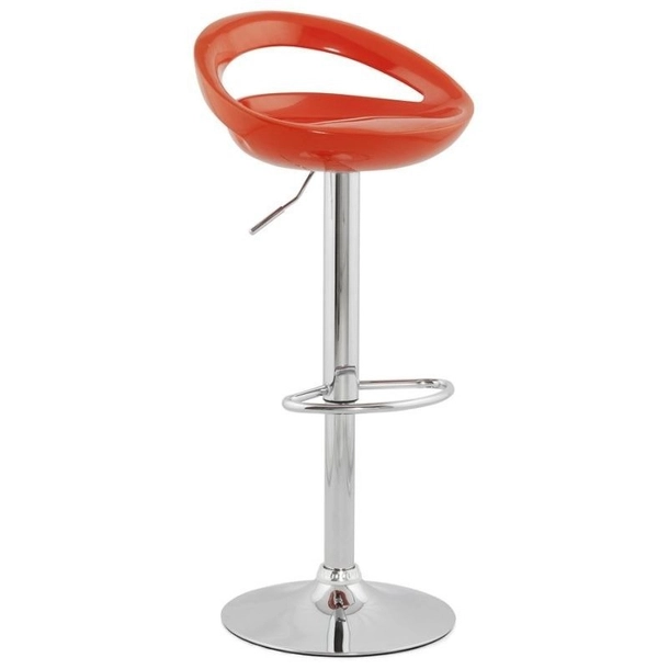 Kokoon Design - Stołek barowy Venus z plastikowym siedziskiem - pomarańczowy