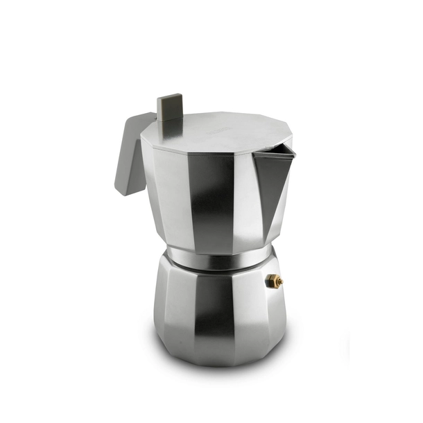 Alessi - Indukcyjny zaparzacz do espresso MOKKA - srebrny, pojemność 450 ml